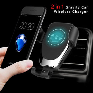 Smart Sensor Car Mount 360 Degree Rotation QI Wireless Charger