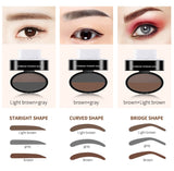 3 Colors Adjustable Instant Eyebrow Stamp Natural Shape